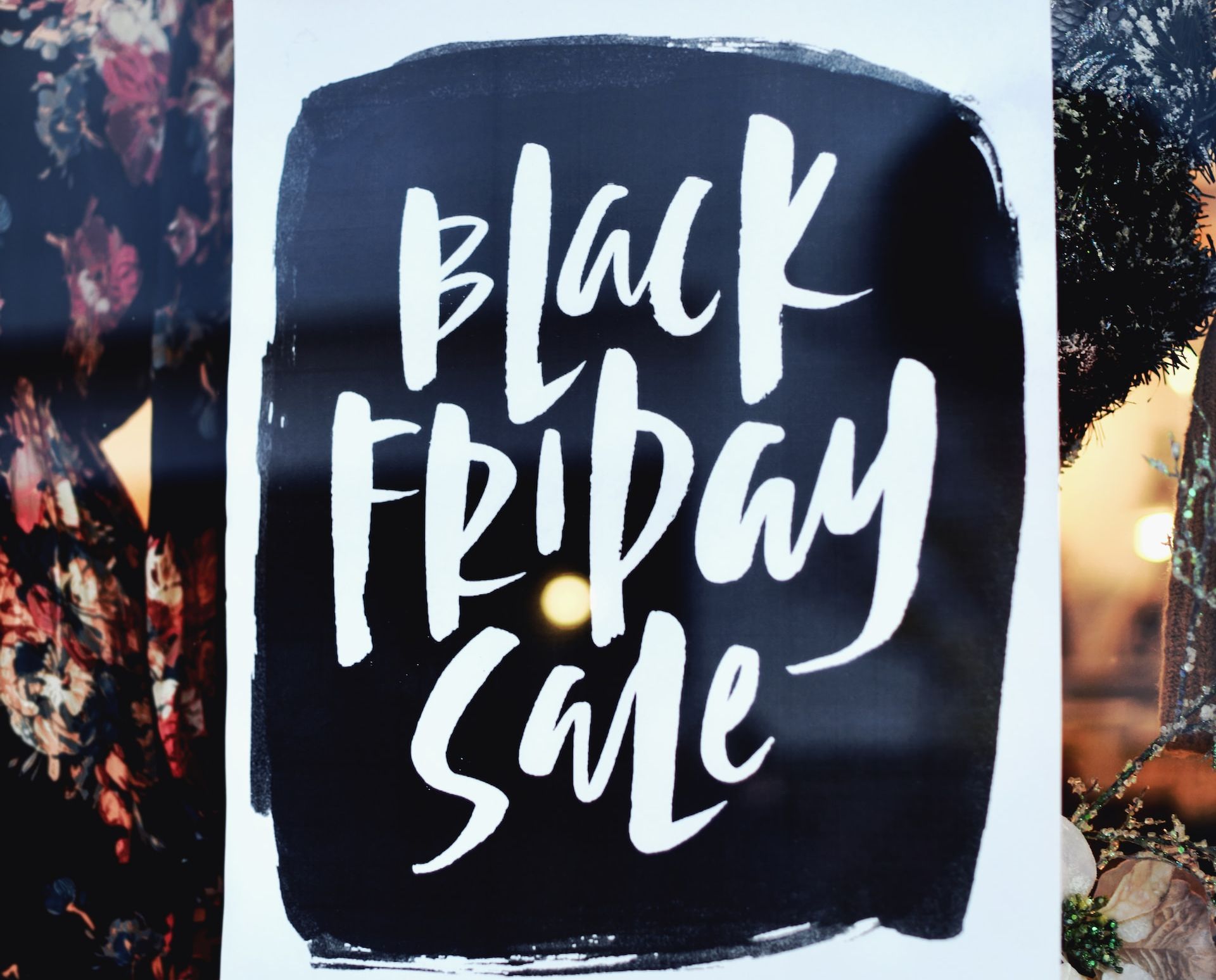 Sign with text reading Black Friday sale