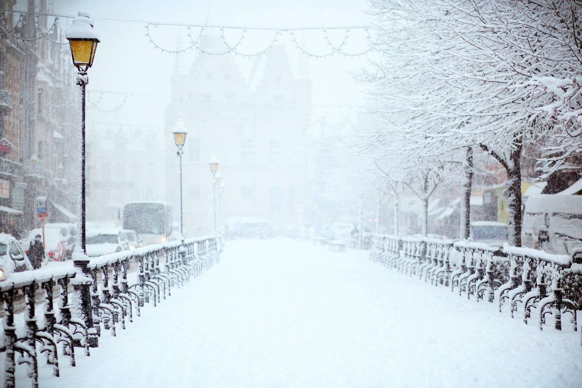 Snow covered street